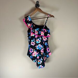 Floral‎ One-Shoulder Women Swim One Piece